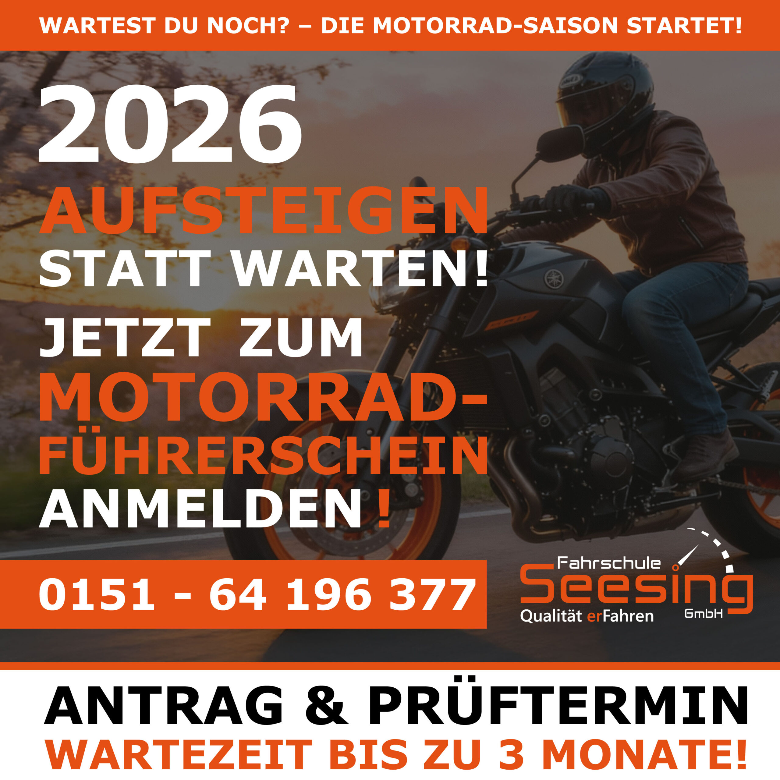 Die Motorrad-Saison steht vor der Tür – Lass dein Führerschein nicht warten